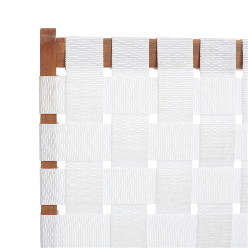Safavieh Darryl Wood and Fabric Living Set in Natural / White