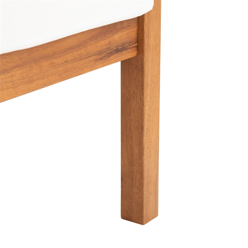 Safavieh Kinnell Wood Outdoor Armchair in Natural / Beige