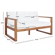 Safavieh Emiko Wood Outdoor Bench in Natural / Beige