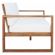 Safavieh Emiko Wood Outdoor Bench in Natural / Beige