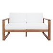Safavieh Emiko Wood Outdoor Bench in Natural / Beige