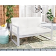 Safavieh Emiko Wood Outdoor Bench in Gray / Beige