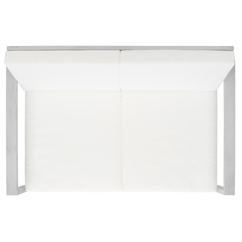 Safavieh Emiko Wood Outdoor Bench in Gray / Beige