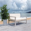 Safavieh Emiko Wood Outdoor Bench in Gray / Beige
