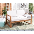 Safavieh Emiko Wood Outdoor Bench in Natural / Light Gray