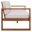 Safavieh Emiko Wood Outdoor Bench in Natural / Light Gray