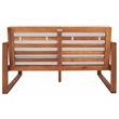 Safavieh Emiko Wood Outdoor Bench in Natural / Light Gray