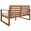 Safavieh Emiko Wood Outdoor Bench in Natural / Light Gray