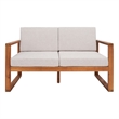 Safavieh Emiko Wood Outdoor Bench in Natural / Light Gray