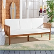 Safavieh Finnick Wood Outdoor Bench in Natural / Beige