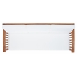 Safavieh Finnick Wood Outdoor Bench in Natural / Beige