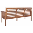 Safavieh Finnick Wood Outdoor Bench in Natural / Beige