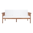 Safavieh Finnick Wood Outdoor Bench in Natural / Beige