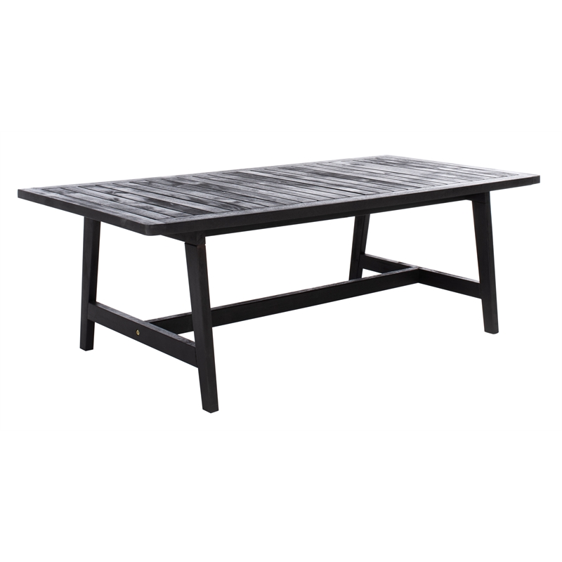 Safavieh Blaze Wood and Fabric Living Set in Black / Black