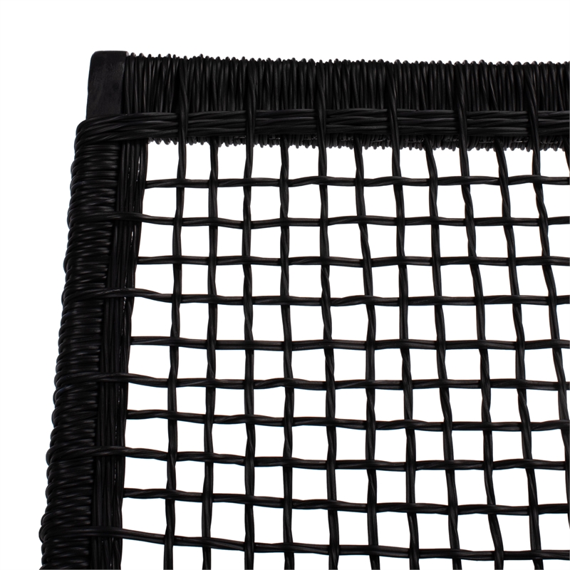 Safavieh Blaze Wood and Fabric Living Set in Black / Black