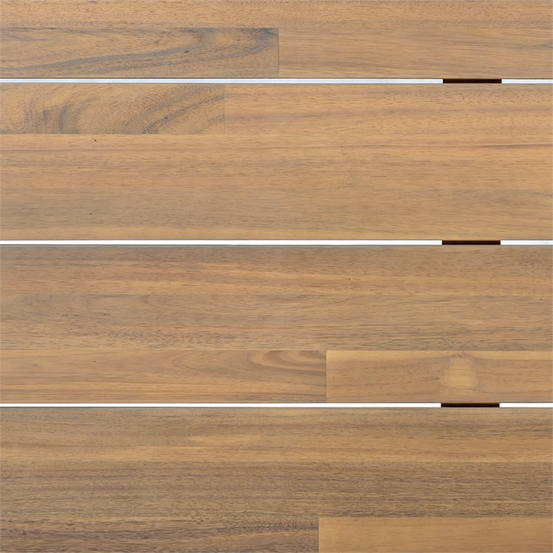 Safavieh Theo Wood Bench and Table in Oak / Ivory