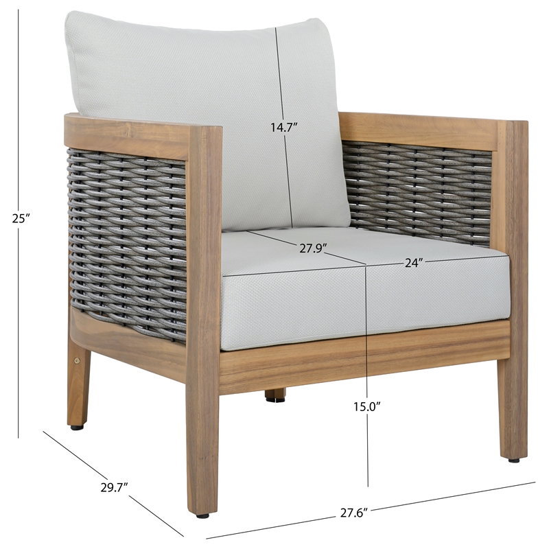 Safavieh Amanda Wood Chair Set Of 2 in Oak / Ivory