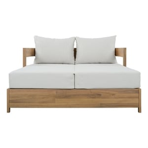 Safavieh Kento Wood Daybed in Oak / Ivory