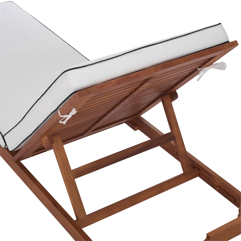 Safavieh Sophie Wood Lounger in Natural / Beige