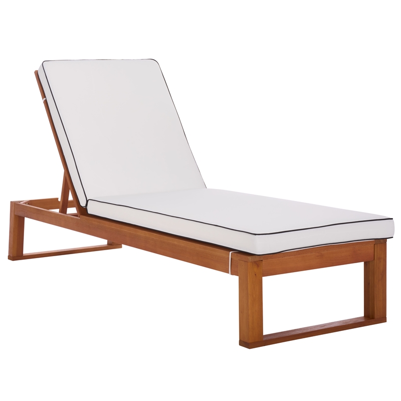 Safavieh Sophie Wood Lounger in Natural / Beige