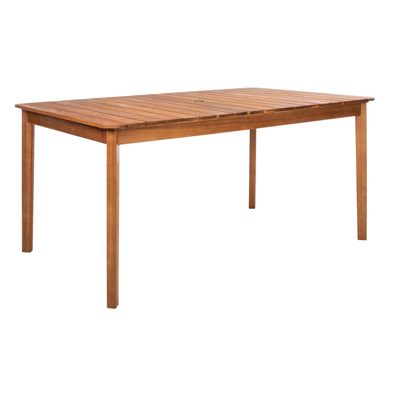 Safavieh Europa Wood and Fabric Dining Set in Natural