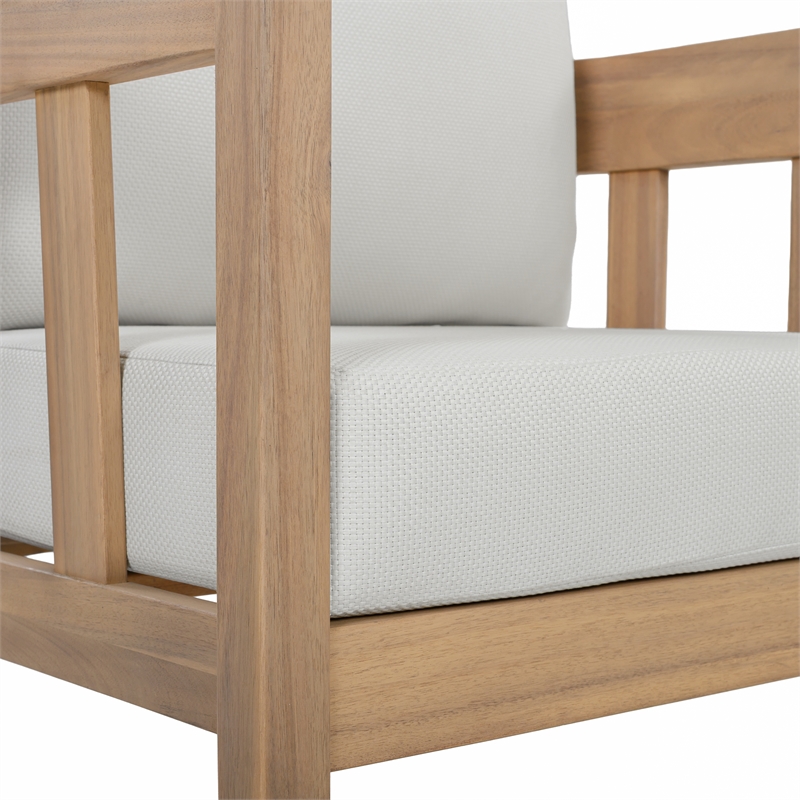 Safavieh Owen Wood Chair Set of 2 in Oak / Ivory