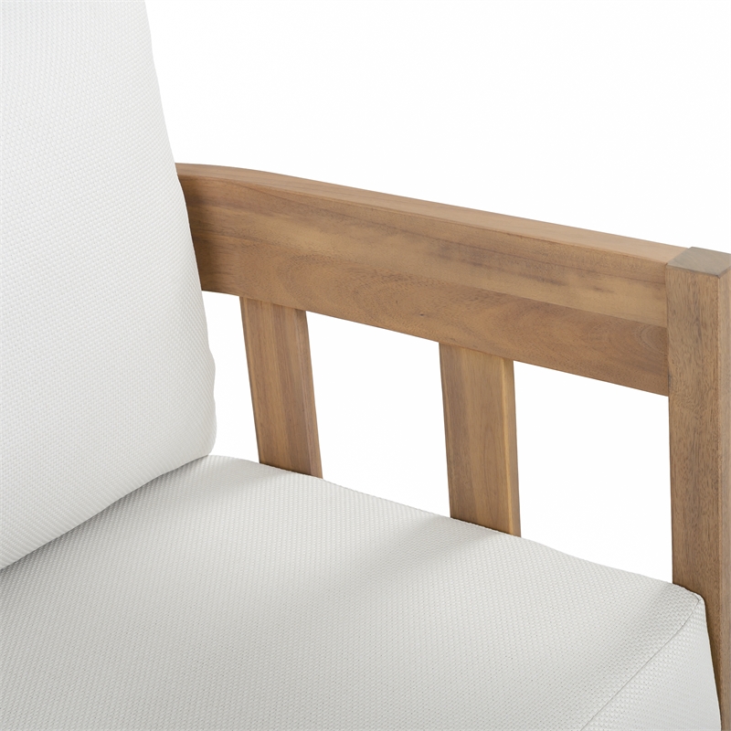 Safavieh Owen Wood Chair Set of 2 in Oak / Ivory