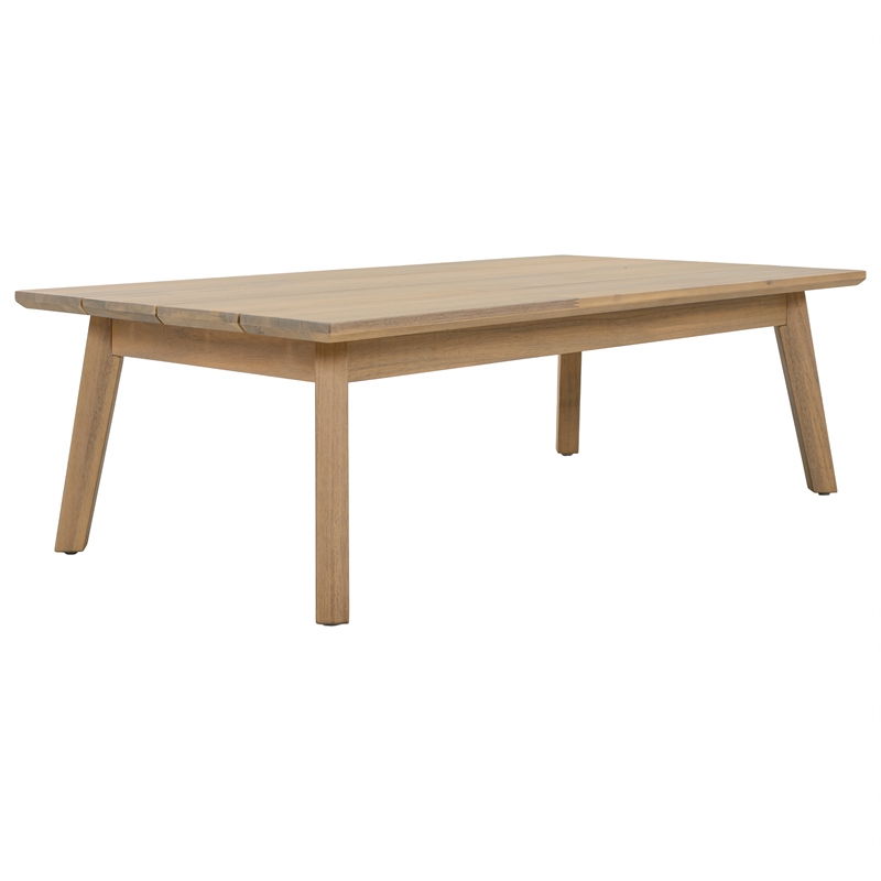 Safavieh Owen Wood Bench + Table  in Oak / Ivory