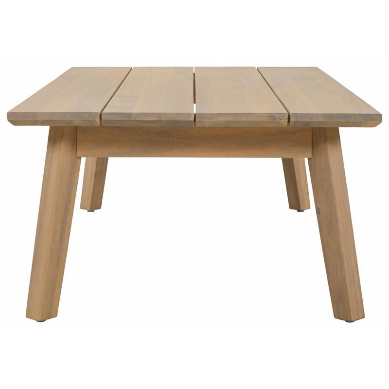 Safavieh Owen Wood Bench + Table  in Oak / Ivory