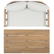 Safavieh Owen Wood Bench + Table  in Oak / Ivory