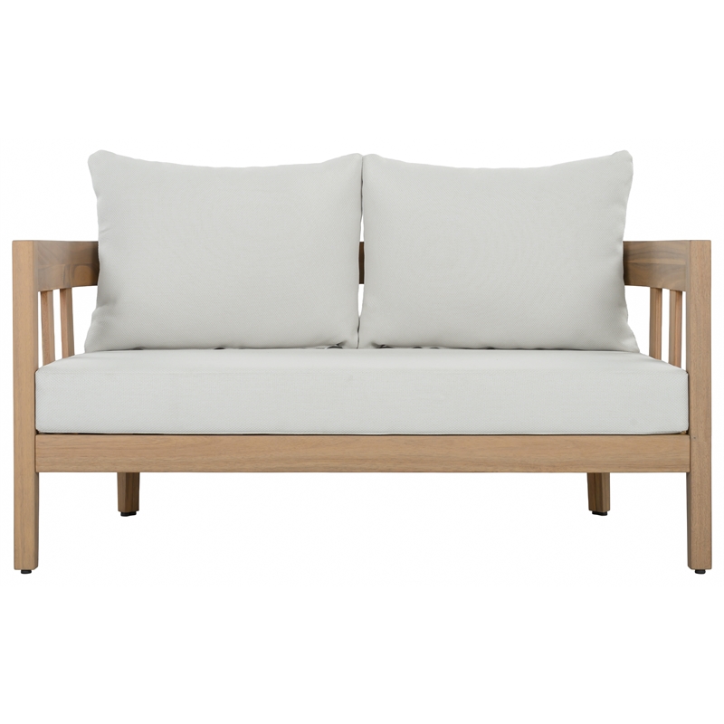 Safavieh Owen Wood Bench + Table  in Oak / Ivory