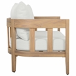 Safavieh Owen Wood Bench + Table  in Oak / Ivory