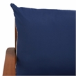 Safavieh Deacon 4 Pc Wood Living Set in Natural / Navy