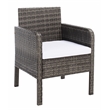 Safavieh Aboka 4Pc Wicker and Rattan Living Set in Gray / Brown / White