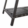 Safavieh Aboka 4Pc Wicker and Rattan Living Set in Gray / Brown / White