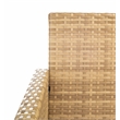 Safavieh Aboka 4Pc Wicker and Rattan Living Set in Natural / White