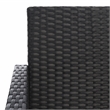 Safavieh Aboka 4Pc Wicker and Rattan Living Set in Black / Light Gray