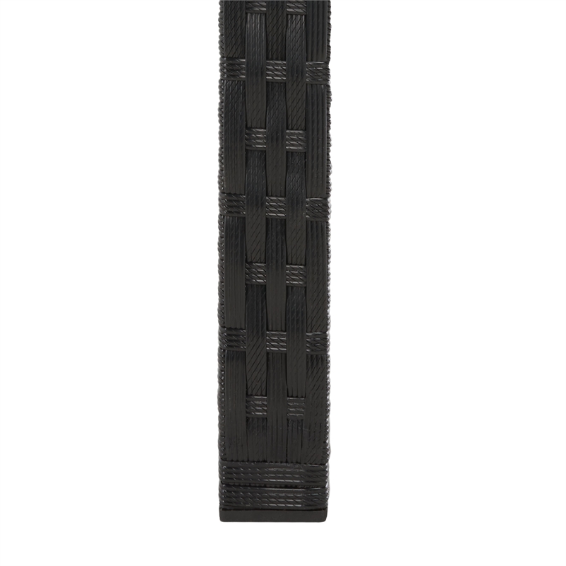 Safavieh Aboka 4Pc Wicker and Rattan Living Set in Black / Light Gray