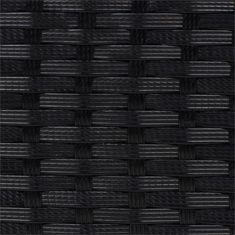 Safavieh Bandele 4Pc Wicker and Rattan Living Set in Black / Light Gray