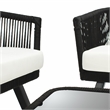 Safavieh Belmi 4Pc Rope and Steel Living Set in Black / Beige