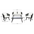 Safavieh Belmi 4Pc Rope and Steel Living Set in Black / Beige