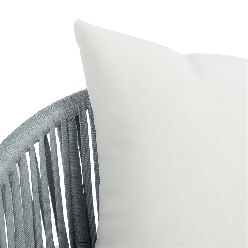 Safavieh Jorda 4Pc Steel and Fabric Living Set in Gray / Beige