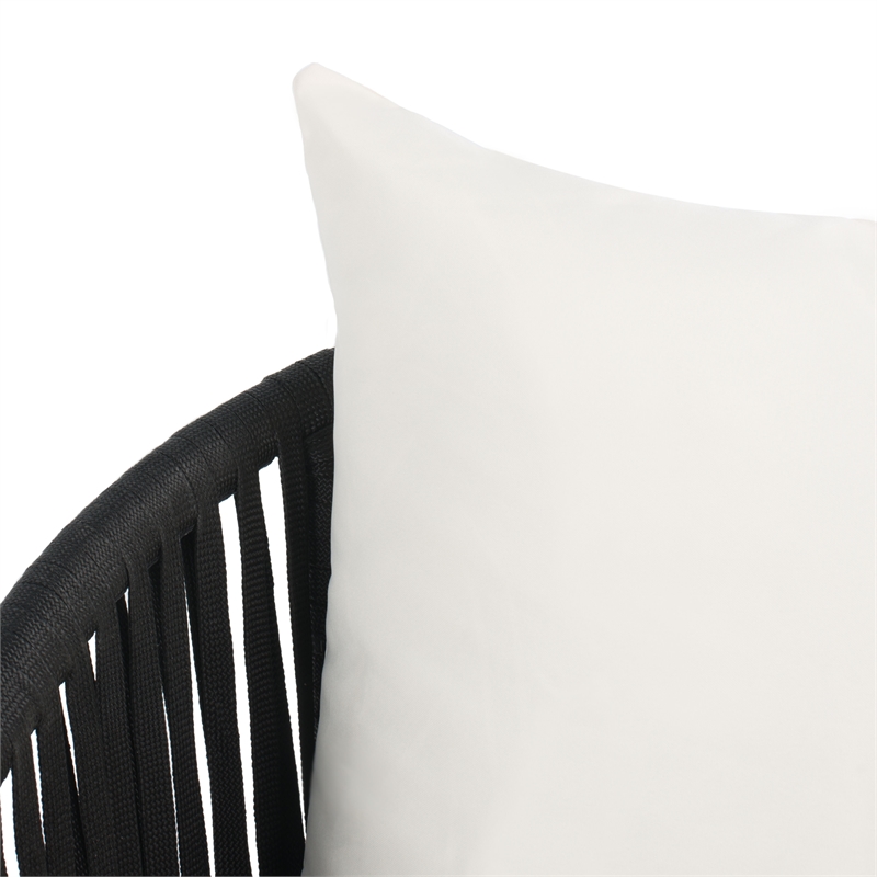 Safavieh Jorda 4Pc Steel and Fabric Living Set in Black / Beige