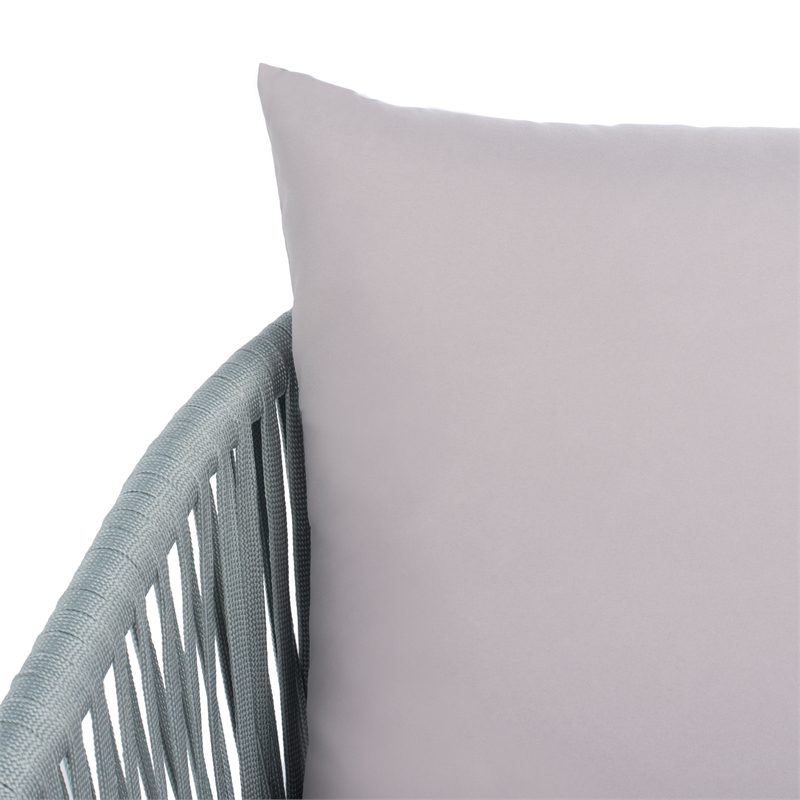 Safavieh Jorda 4Pc Steel and Fabric Living Set in Gray / Gray