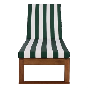 Safavieh Sophie Wood Lounger  in Natural /  Green