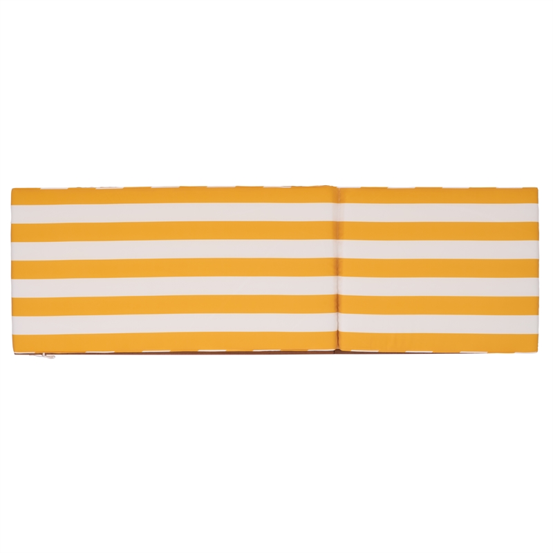 Safavieh Sophie Wood Lounger in Natural / Yellow