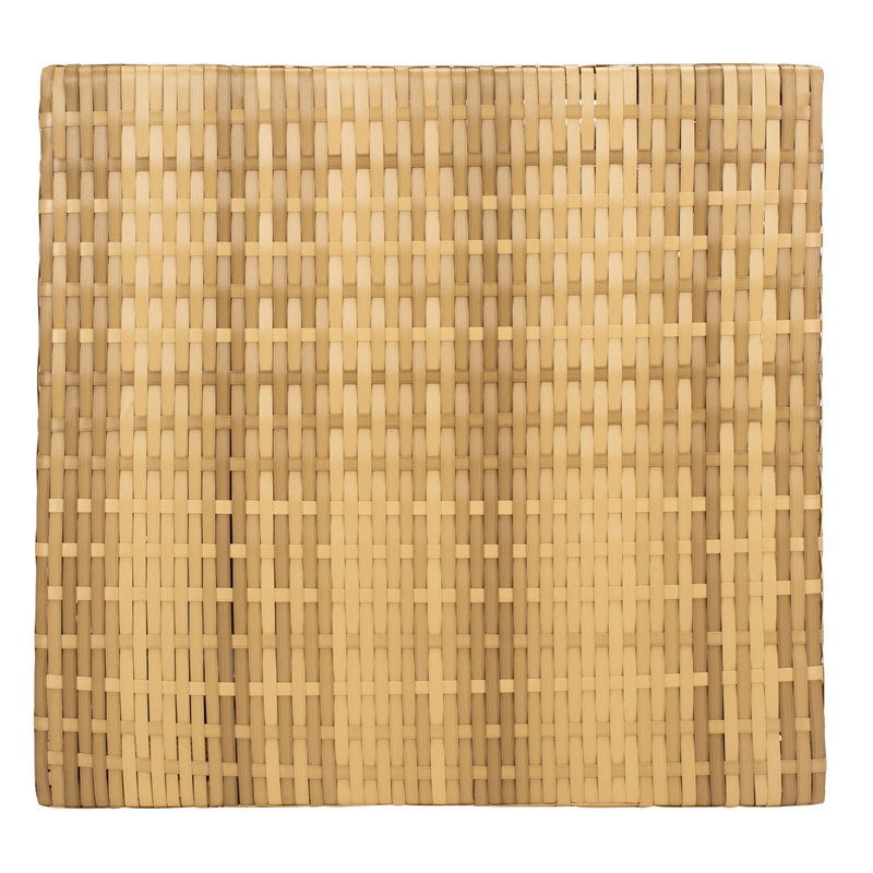 Safavieh Mazeli Wicker and Rattan Trash Bin in Natural