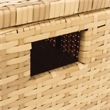 Safavieh Pramla Wicker and Rattan Sette w/Ottoman in Natural / White