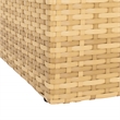 Safavieh Pramla Wicker and Rattan Sette w/Ottoman in Natural / White