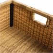 Safavieh Pramla Wicker and Rattan Sette w/Ottoman in Natural / White